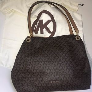 Michael Kors Raven Logo Shoulder Bag